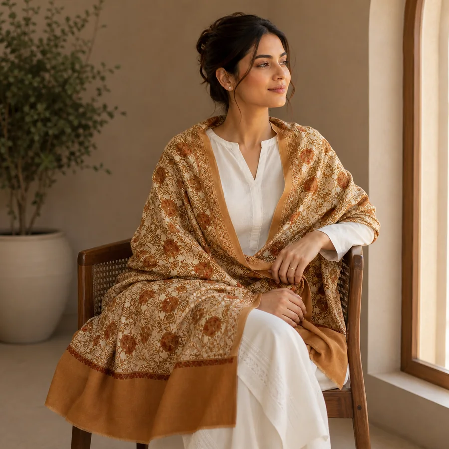 Amber shawl styling