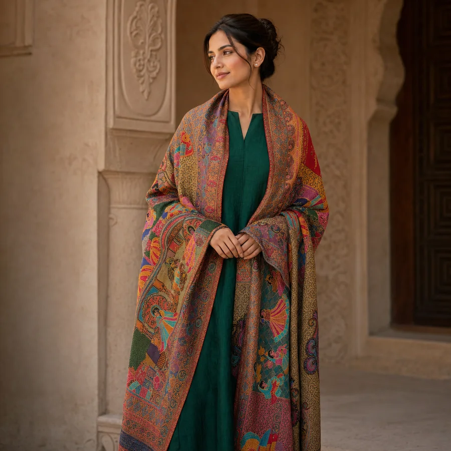 Multicolour Pashmira shawl