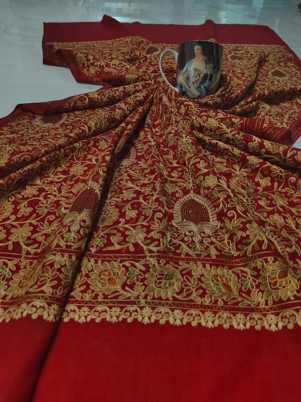 Surkh Gold Accent Shawl gallery image 1