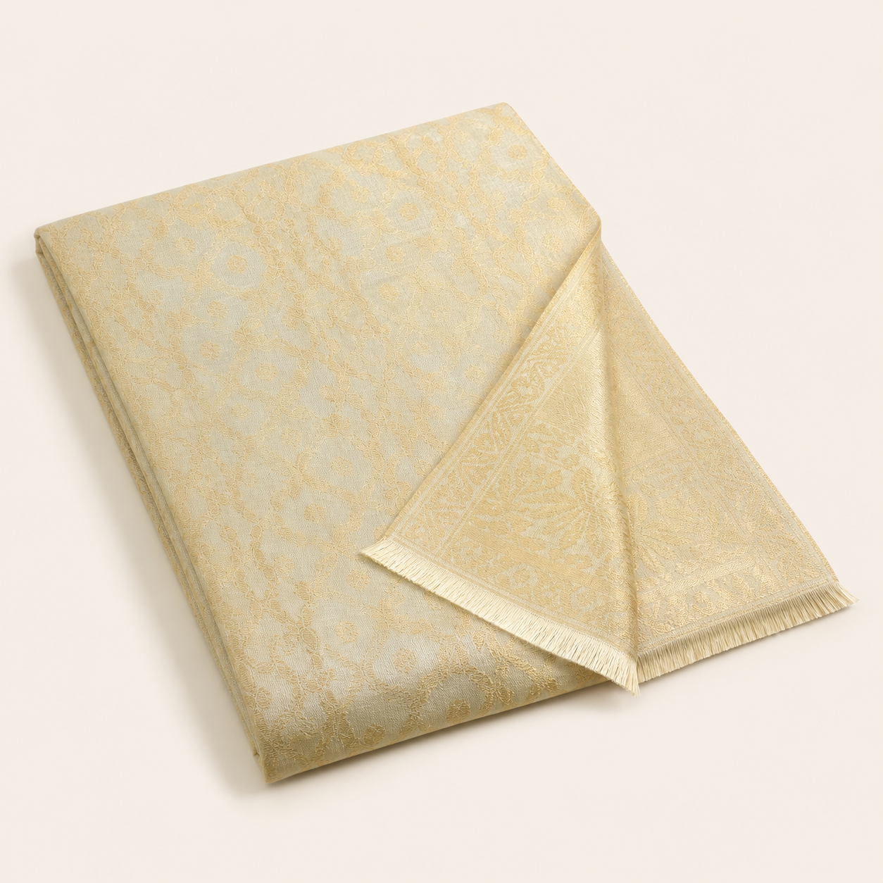 Ivory Noor Jacquard Shawl gallery image 3