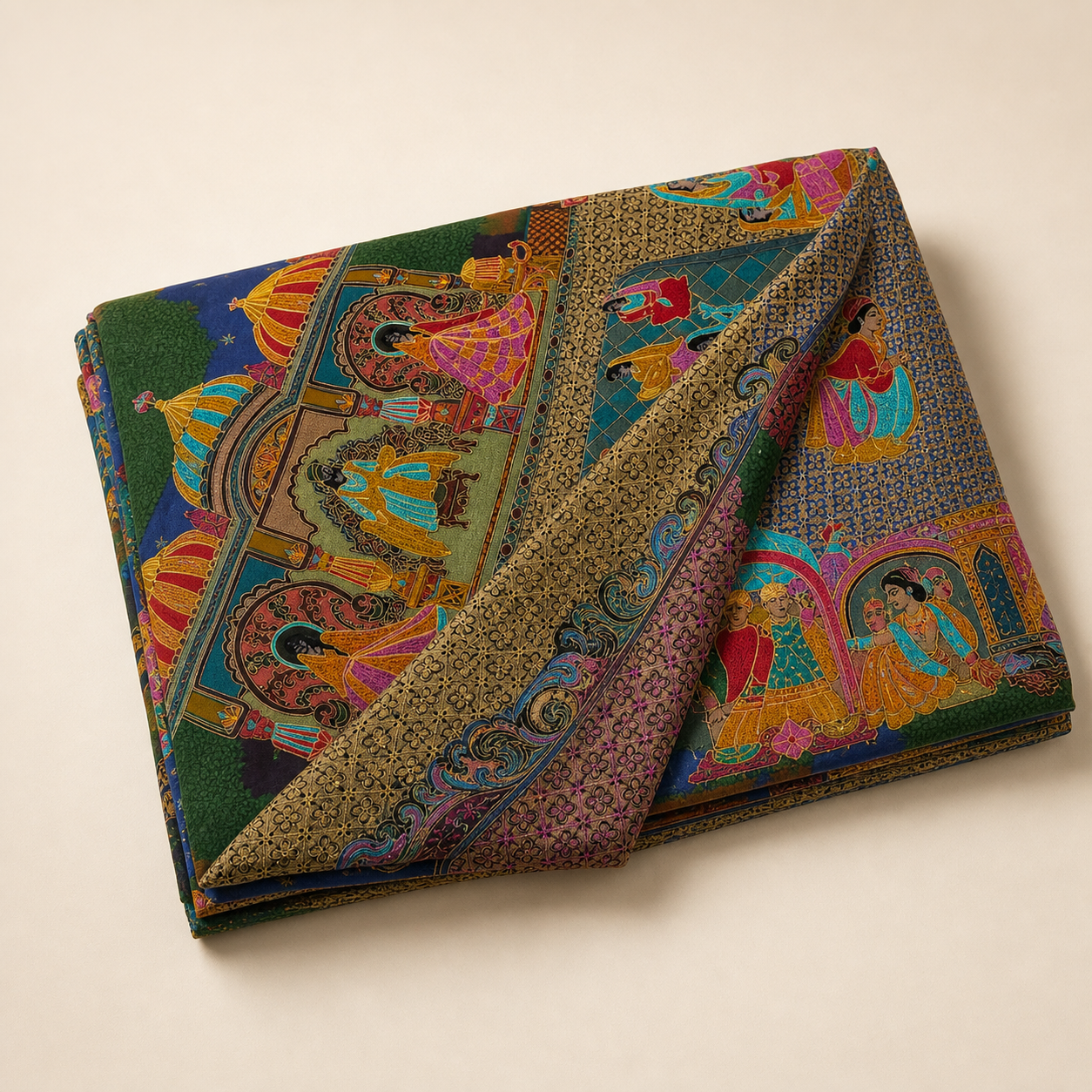 Katha Multicolour Panel Shawl gallery image 3