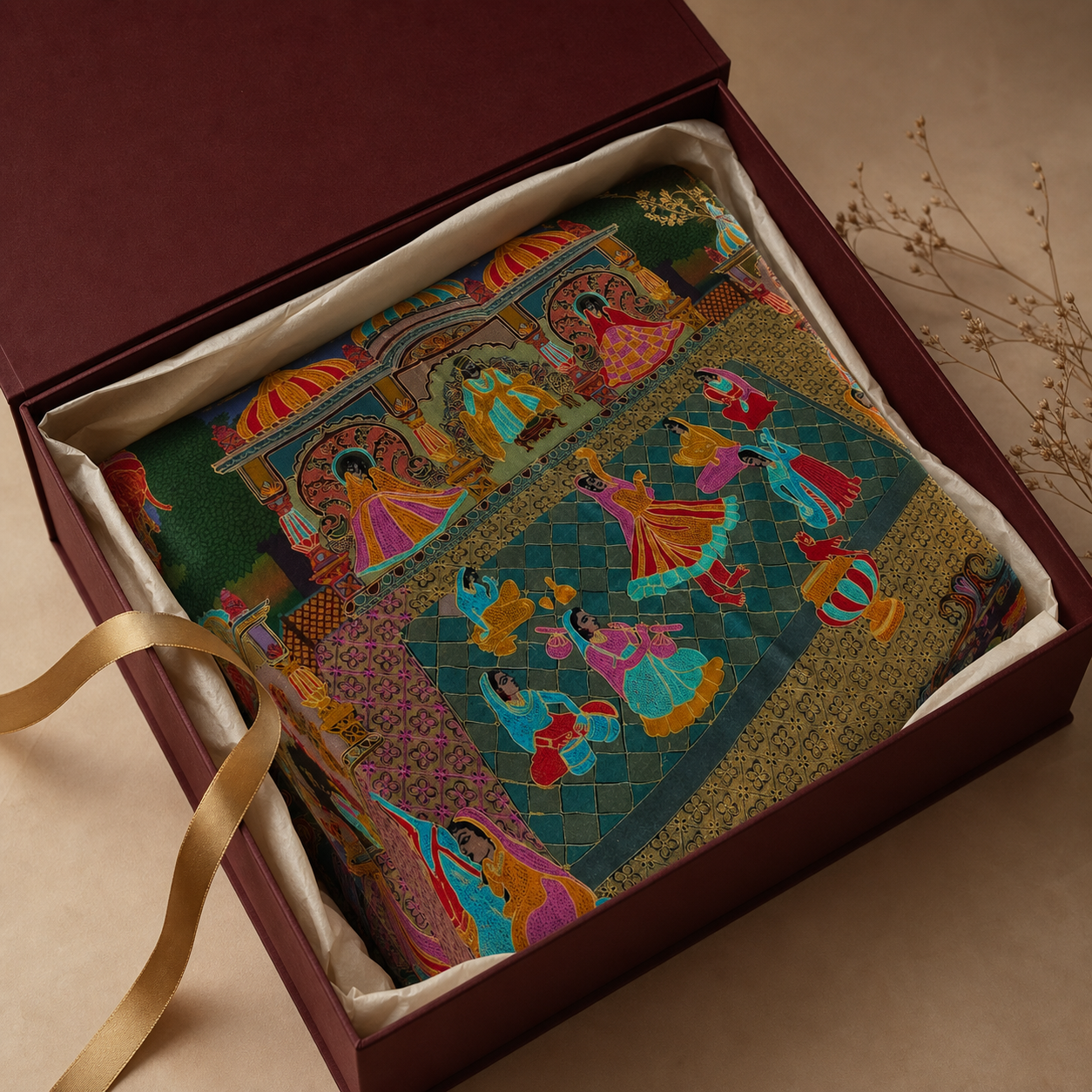 Katha Multicolour Panel Shawl gallery image 5