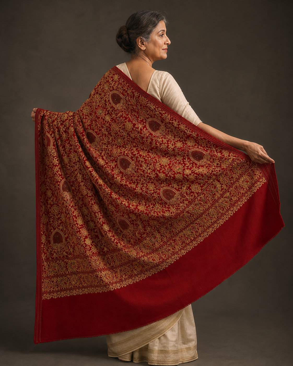 Surkh Gold Accent Shawl gallery image 5
